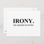 ironie briefkaart (Voorkant / Achterkant)