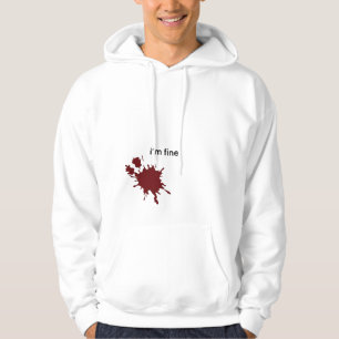 Ironie Donkere Humor Ik Ga Prima Minimalistisch Bl Hoodie