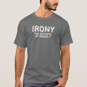 Ironie het tegenovergestelde van rimpelend shirt (Voorkant)