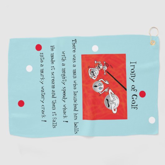 Ironie van golfhanddoek (Horizontaal)