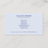 Ironing & Laundry Visitekaartje (Achterkant)