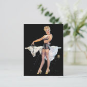 Ironing Pin Up Briefkaart (Staand voorkant)