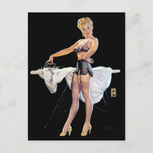 Ironing Pin Up Briefkaart