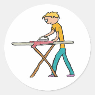 Ironing Ronde Sticker
