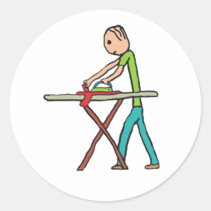 Ironing Ronde Sticker