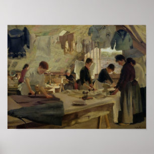 Ironing Workshop in Trouville, 1888 Poster