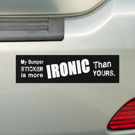 Ironisch en Sarcastisch Bumpersticker (Op auto)