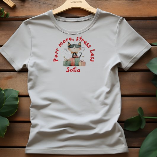 Ironisch Feestelijk Cadeau Kattenliefhebber naam r T-shirt