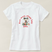 Ironisch Feestelijk Cadeau Kattenliefhebber naam r T-shirt (Design voorkant)