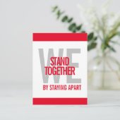 Ironisch genoeg blijven we samen uit elkaar briefkaart (Staand voorkant)