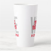 Ironisch genoeg blijven we samen uit elkaar latte mok (Voorkant)