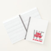 Ironisch genoeg blijven we samen uit elkaar notitieboek (Binnen)