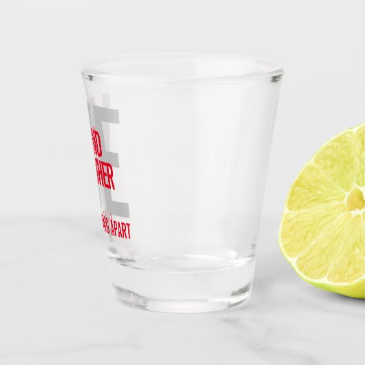 Ironisch genoeg blijven we samen uit elkaar shot glas (Rechts)