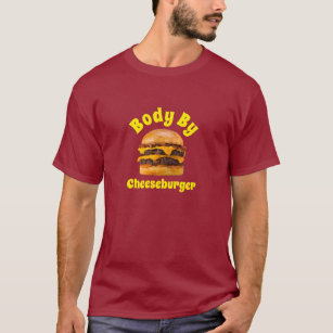 Ironisch lichaam van de Cheeseburger T-shirt