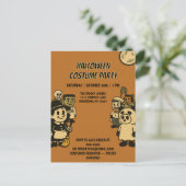 Ironisch monster Halloween kostuumfeest Briefkaart (Staand voorkant)