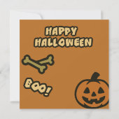 Ironisch monster Halloween kostuumfeest Kaart (Achterkant)