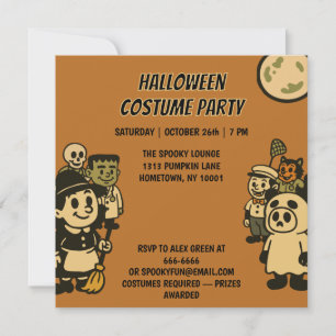 Ironisch monster Halloween kostuumfeest Kaart