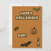 Ironisch monster Halloween kostuumfeest Kaart (Achterkant)