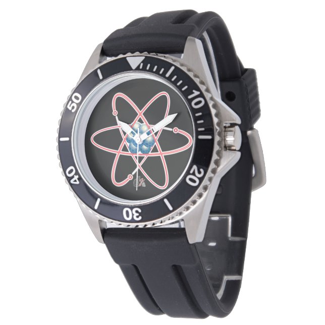 Ironische Atoomhorloge Horloge (Gekanteld)