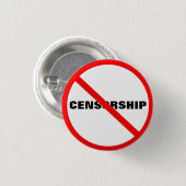 Ironische "NO"-verbodscensuur Ronde Button 3,2 Cm (Voorkant /achterkant)