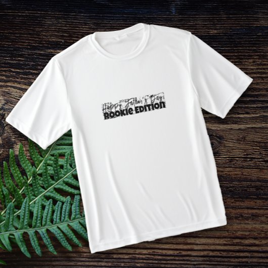 Ironische slogan nieuwe vaders eerste vaderdag Hum T-shirt