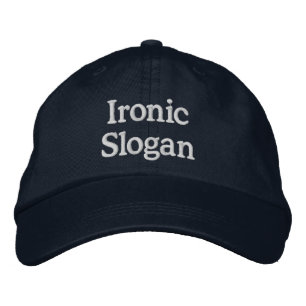 Ironische slogan (Verander de woorden) Geborduurde Pet