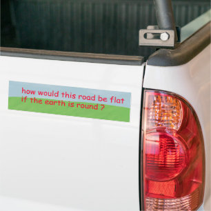 ironische vlakke aardbumper bumpersticker