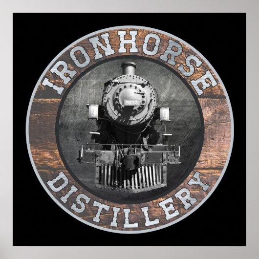  ironkoorddestillatie in hout en metaal poster (Voorkant)