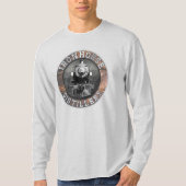  ironkoorddestillatie in hout en metaal t-shirt (Voorkant)