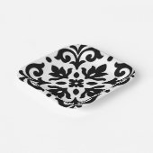 Ironlace zwart-wit Vintage Papieren Bordje (Gebogen)