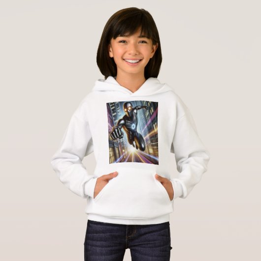 Ironman Futuristic City Rush Hoodie - Neon Hero (Voorkant volledig)