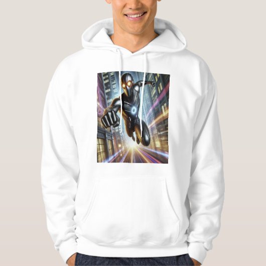 Ironman Futuristic City Rush Hoodie – Neon Hero Co (Voorkant)