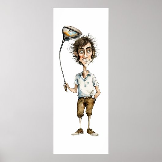 Ironman Golf Art Print (Voorkant)