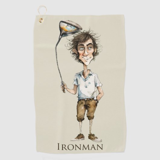 Ironman Golfer Golfhanddoek (Voorkant)