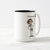 Ironman Golfer Tweekleurige Koffiemok (Voorkant rechts)