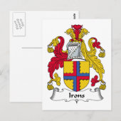 Irons Family Crest Briefkaart (Voorkant / Achterkant)