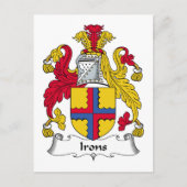 Irons Family Crest Briefkaart (Voorkant)