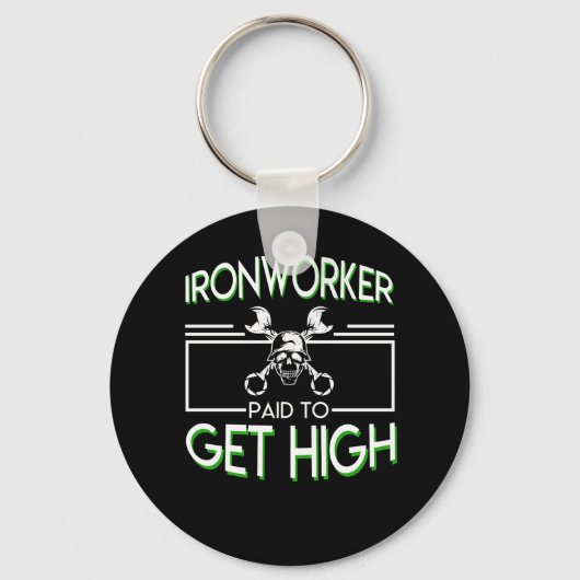 Ironwerker betaald om hoge ijzerwerker te krijgen sleutelhanger (Voorkant)
