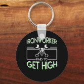Ironwerker betaald om hoge ijzerwerker te krijgen sleutelhanger (Voorkant)