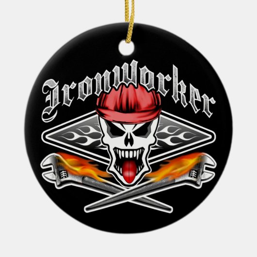 Ironwerker Skull en Spud Wrenches 2.1 Keramisch Ornament (Voorkant)