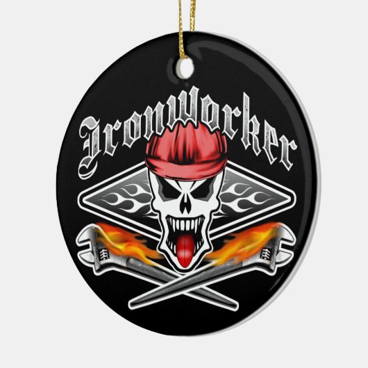 Ironwerker Skull en Spud Wrenches 2.1 Keramisch Ornament (Links)