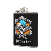 Ironwerker Skull en Spud Wrenches Heupfles (Links)