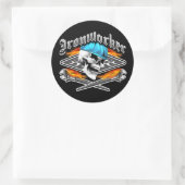 Ironwerker Skull en Spud Wrenches Ronde Sticker (Tas)