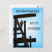 Ironwerkers doen het hogere Briefkaart (Voorkant / Achterkant)