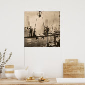 Ironwerkers lopen op de 32 verdieping poster (Keuken)