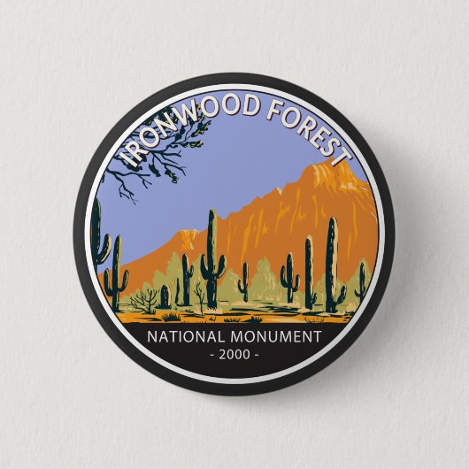 Ironwood Forest National Monument Cirument Ronde Button 5,7 Cm (Voorkant)