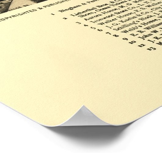 Ironwood, MI Panorama Map - 1886 Poster (Hoek)