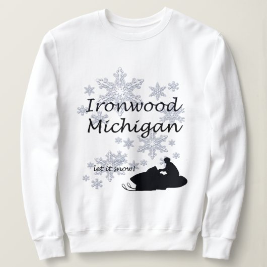 Ironwood Michigan Sneeuwscooter Sneeuwdames Trui (Design voorkant)