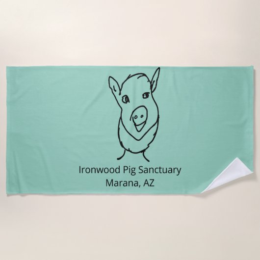 Ironwood Pig Sanctuary Handdoek! Strandlaken (Voorkant)