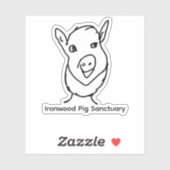 Ironwood Pig Sanctuary Logo Sticker (Vel)
